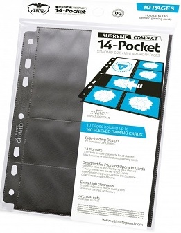 Ultimate Guard: Side-loading Standard and Mini American 14-Pocket Pages: Black 