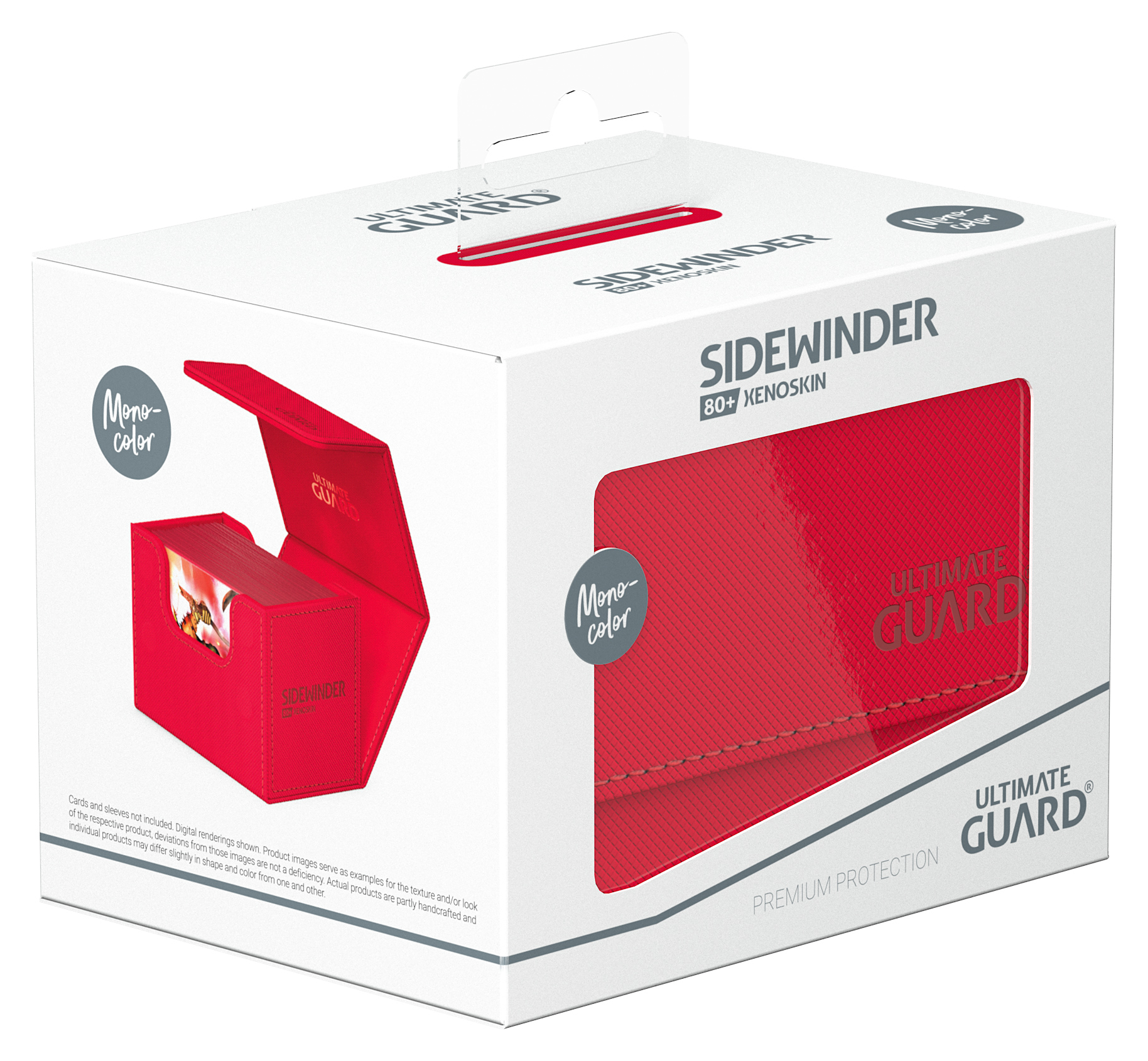 Ultimate Guard: Sidewinder 80+ Deck Case: Monocolour: Red 