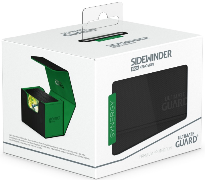 Ultimate Guard: Sidewinder Deck Case: 100+: Xenoskin Synergy: Black / Green 