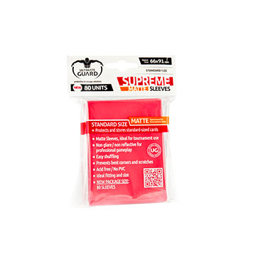 Ultimate Guard: Supreme Matte Sleeves: Red 