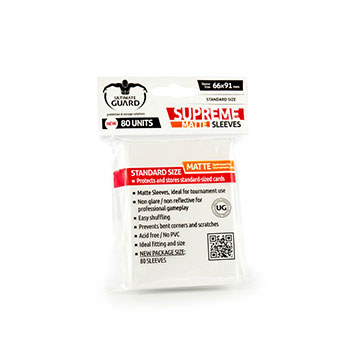 Ultimate Guard: Supreme Matte Sleeves: White 