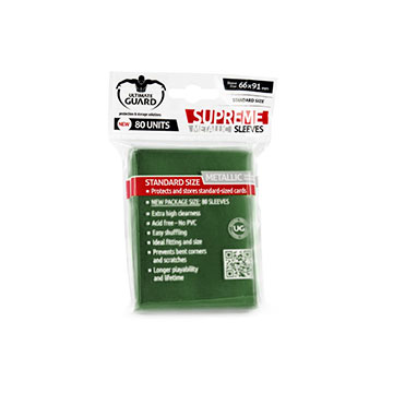 Ultimate Guard: Supreme Metallic Sleeves: Green 