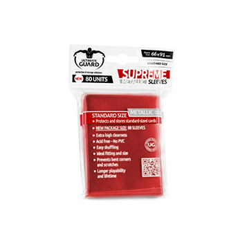 Ultimate Guard: Supreme Metallic Sleeves: Red 