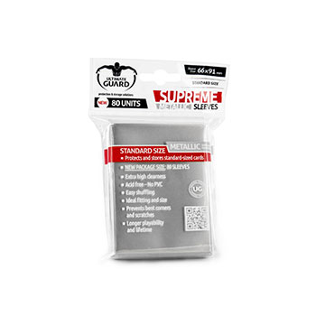 Ultimate Guard: Supreme Metallic Sleeves: Silver 
