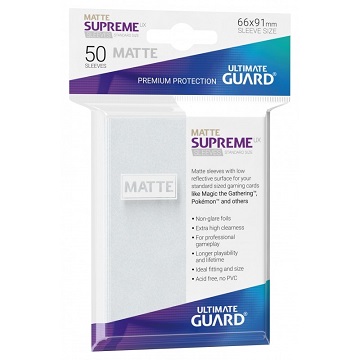 Ultimate Guard: Supreme UX Standard Matte: Frosted Transparent (50ct) 