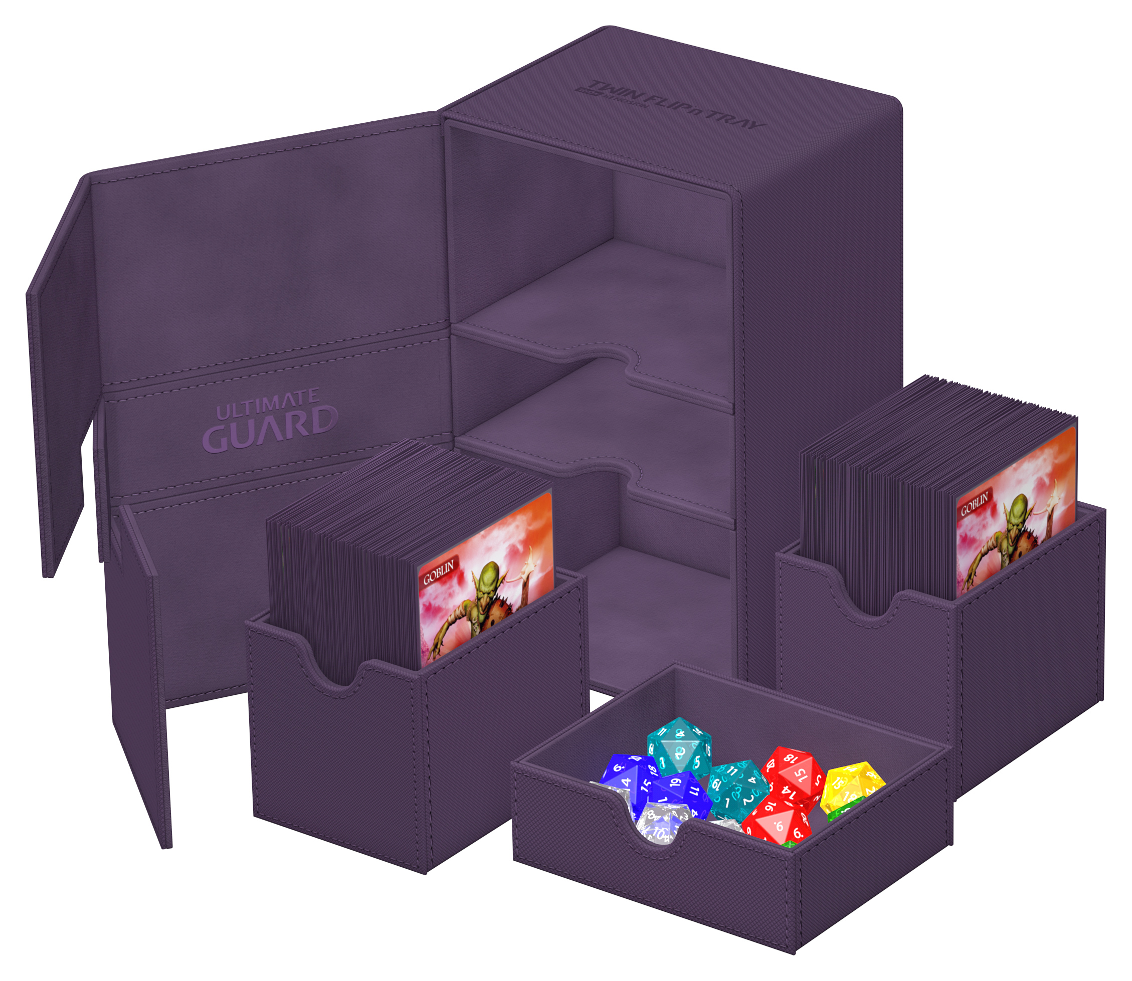 Ultimate Guard: Twin Flip N Tray 160+ Deck Case: Xenoskin Monocolor: Purple 