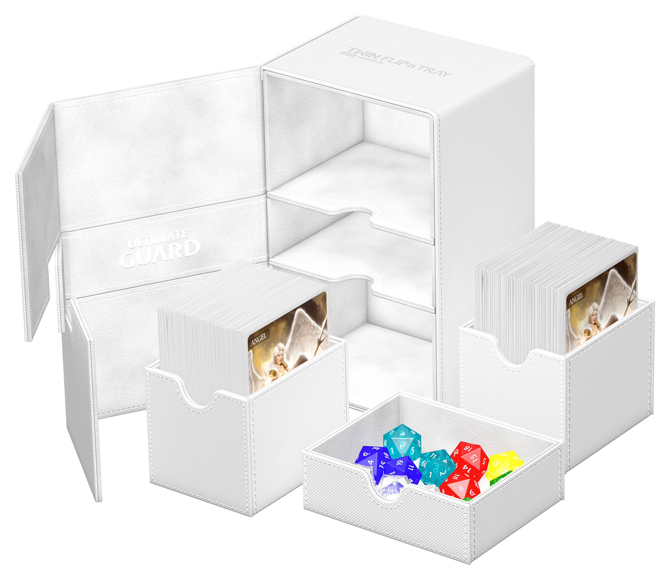 Ultimate Guard: Twin Flip N Tray 160+ Deck Case: Xenoskin Monocolor: White 
