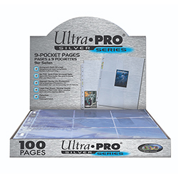 Ultra Pro: 9 Pocket Silver Trading Card Pages (100) 