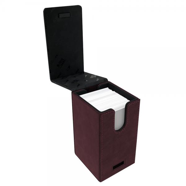 Ultra Pro: Alcove Tower Deck Box- Suede Red/Ruby 