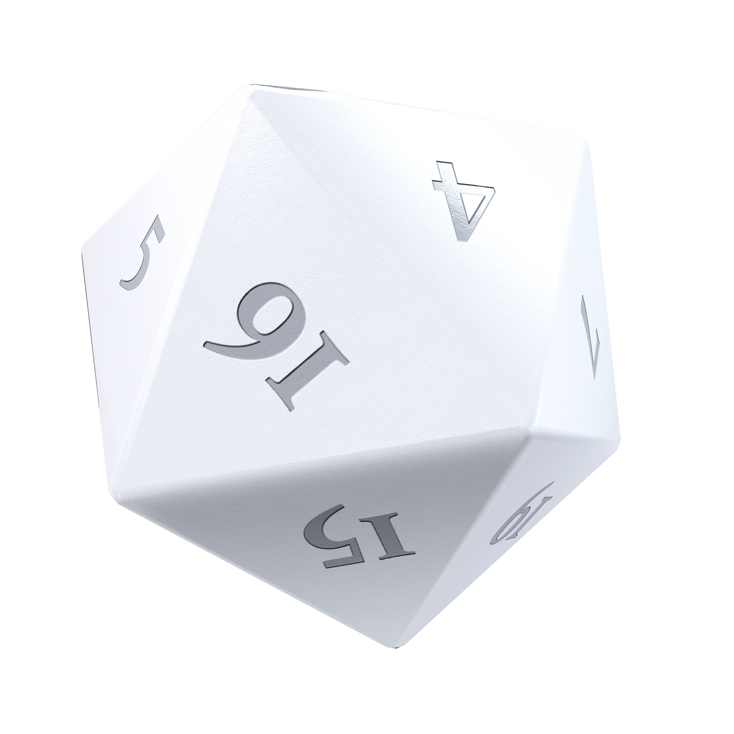 Ultra Pro Heavy Metal D20 Dice Set: VIVID WHITE 