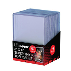 Ultra Pro: Super Thick Toploader (25)  (3" x 4") 