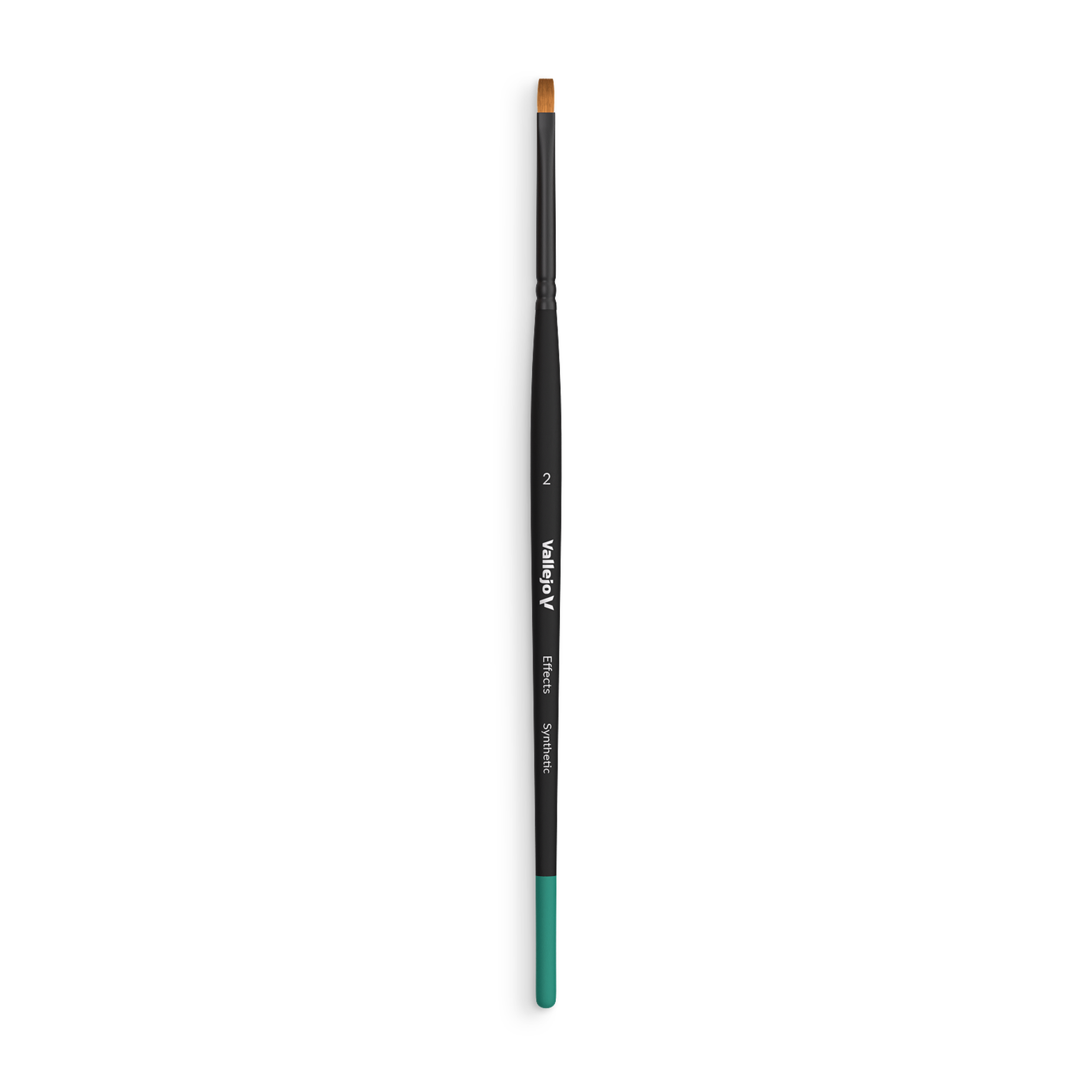 VALLEJO: FLAT RECTANGULAR SYNTHETIC BRUSH NO. 2 