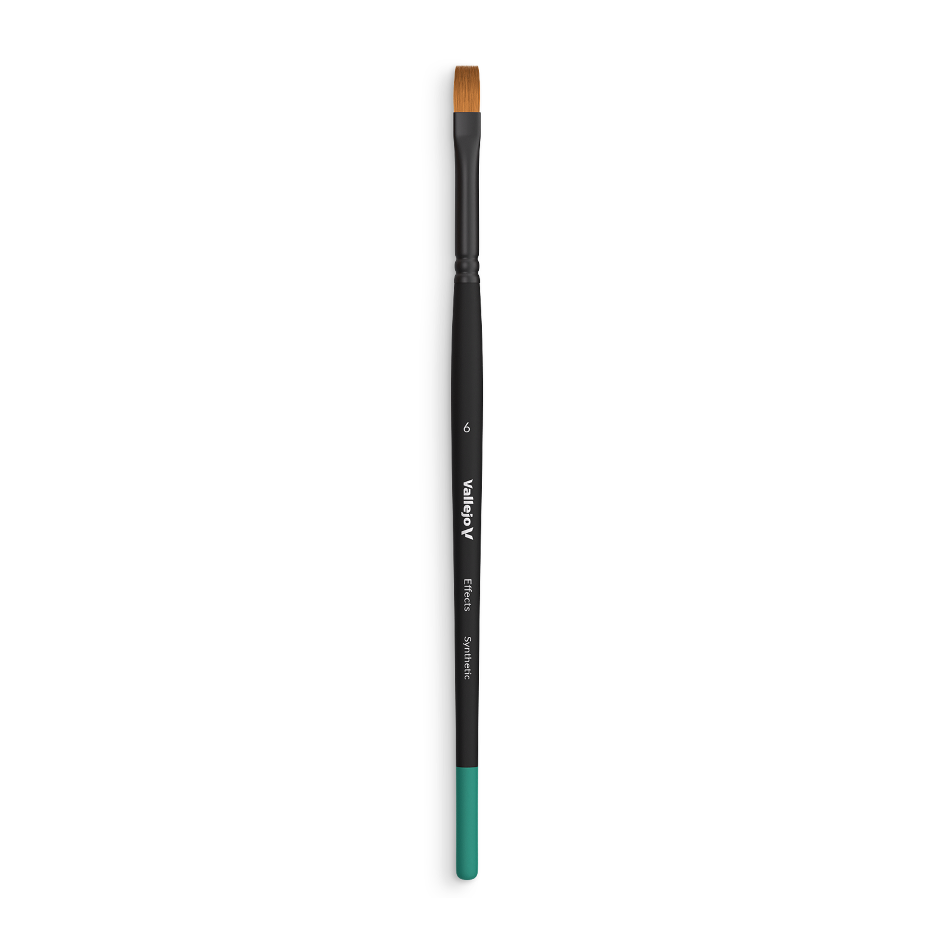 VALLEJO: FLAT RECTANGULAR SYNTHETIC BRUSH NO. 6 