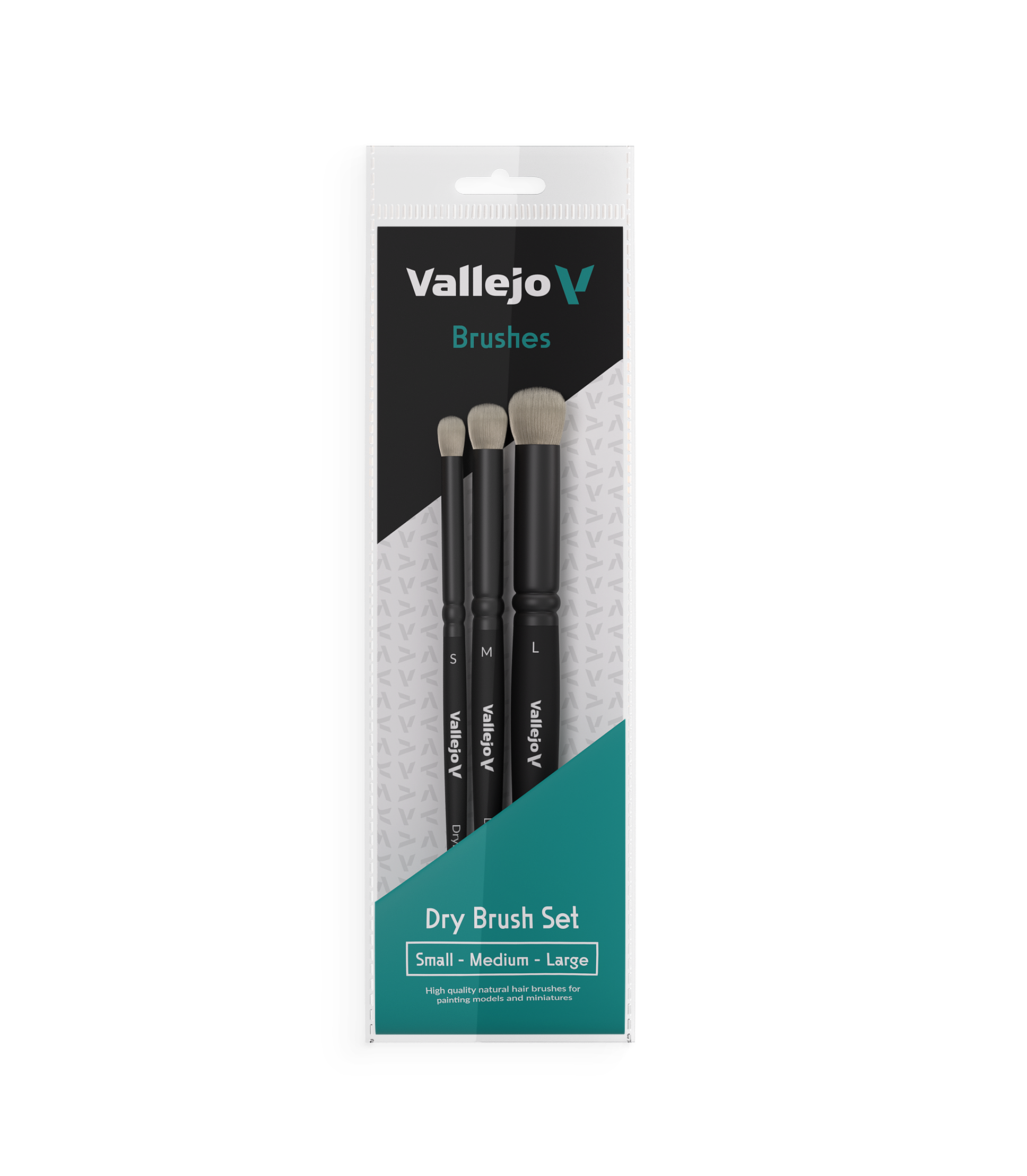 VALLEJO: NATURAL HAIR DRY BRUSH SET (S/M/L) 
