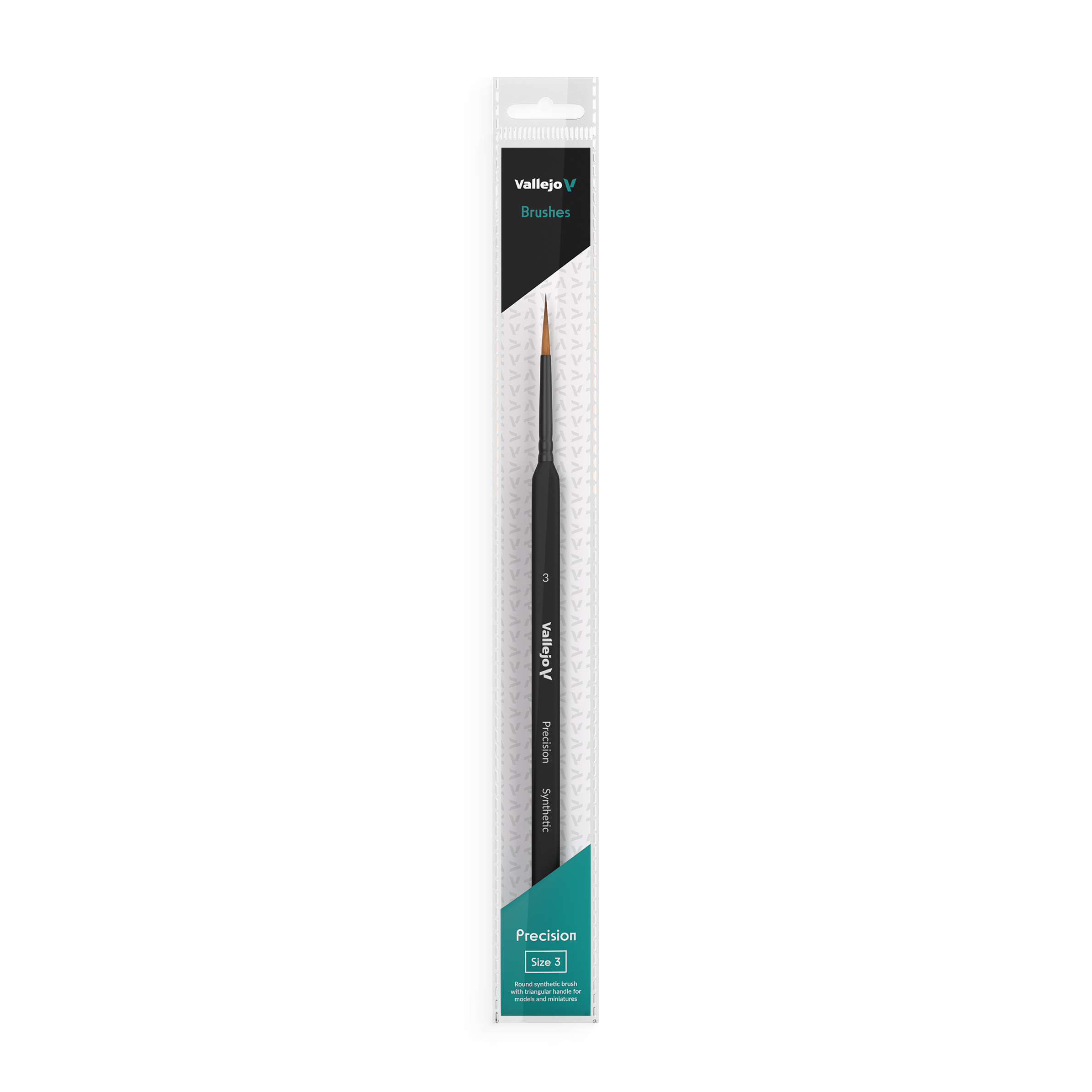 VALLEJO: ROUND SYNTHETIC BRUSH/TRIANGLE NO. 3 