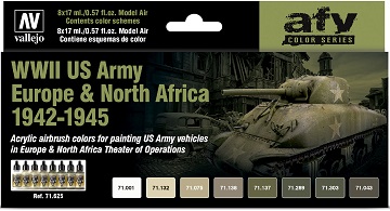 Vallejo 71625: AFV COLOR WWII US ARMY EUROPE/NORTH AFRICA 