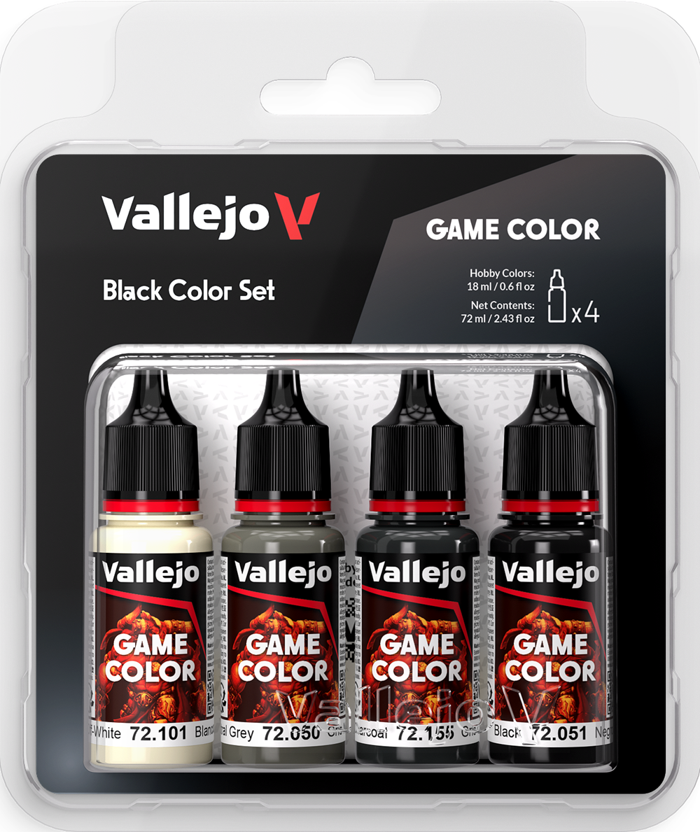 Vallejo Game Color: Black Color Set 