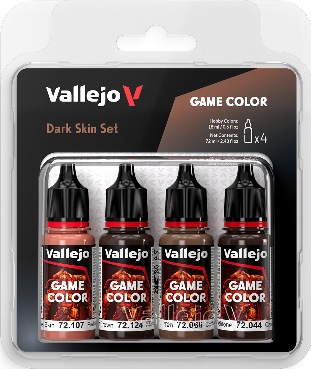 Vallejo Game Color: Dark Skin Color Set 