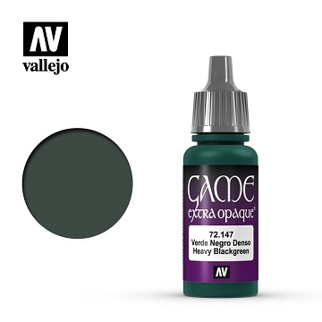 Vallejo Game Color: Extra Opaque: Heavy BlackGreen 