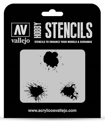 Vallejo Hobby Stencils: PAINT STAINS 