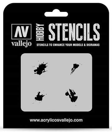 Vallejo Hobby Stencils: PETROL SPILLS 