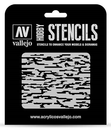 Vallejo Hobby Stencils: PIXELATED MODERN CAMO 