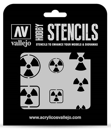 Vallejo Hobby Stencils: RADIOACTIVITY SIGNS 