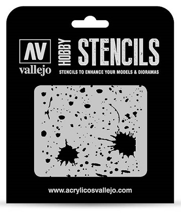 Vallejo Hobby Stencils: SPLASH & STAINS 
