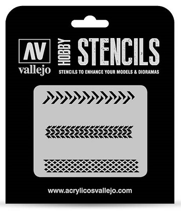 Vallejo Hobby Stencils: TYRE MARKINGS 
