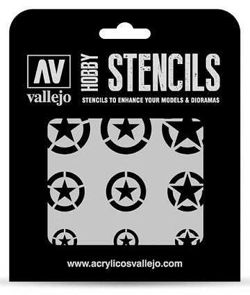 Vallejo Hobby Stencils: USAAC MARKINGS 