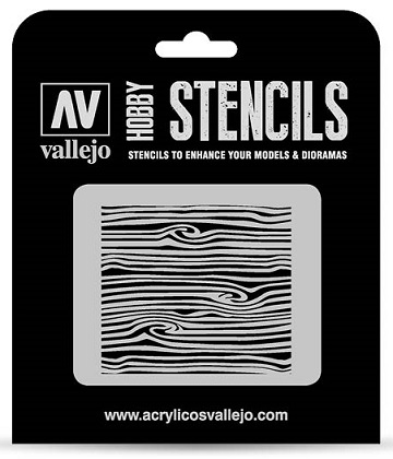 Vallejo Hobby Stencils: WOOD TEXTURE No.2 
