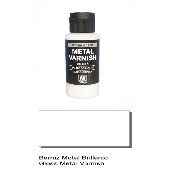 Vallejo: Metal Color (60ml): Gloss Metal Varnish 