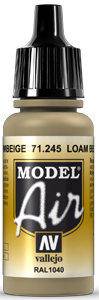 Vallejo Model Air Color 245: Loam Beige 