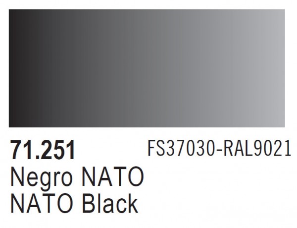 Vallejo Model Air Color 251: NATO Black 