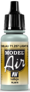 Vallejo Model Air Color 257: Light Blue RLM76 