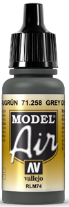 Vallejo Model Air Color 258: Grey Green RLM74 