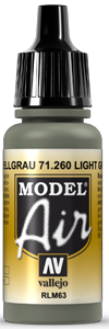 Vallejo Model Air Color 260: Light Grey RLM63 