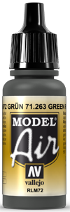Vallejo Model Air Color 263: Green RLM72 