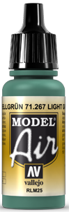 Vallejo Model Air Color 267: Light Green RLM25 