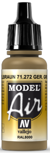 Vallejo Model Air Color 272: German Yellow Brown 