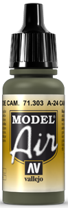 Vallejo Model Air Color 303: A-24M Camouflage Green 