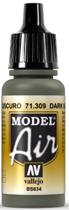 Vallejo Model Air Color 309: Dark Slate Grey 