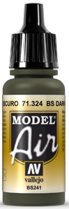 Vallejo Model Air Color 324: BS Dark Green 