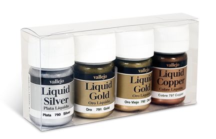 Vallejo Model Color Set: 70199 Metallic Model Color Paint Set 