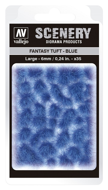 Vallejo Scenery Diorama Products: FANTASY TUFT- BLUE (Large 6mm) 