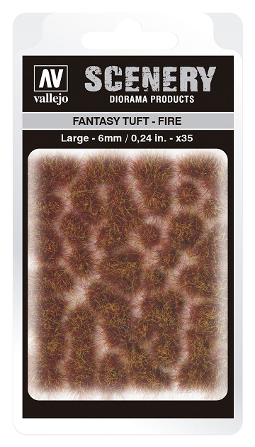 Vallejo Scenery Diorama Products: FANTASY TUFT- FIRE (Large 6mm) 