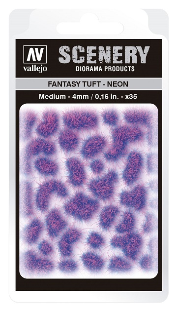 Vallejo Scenery Diorama Products: FANTASY TUFT- NEON (Medium 4mm) 