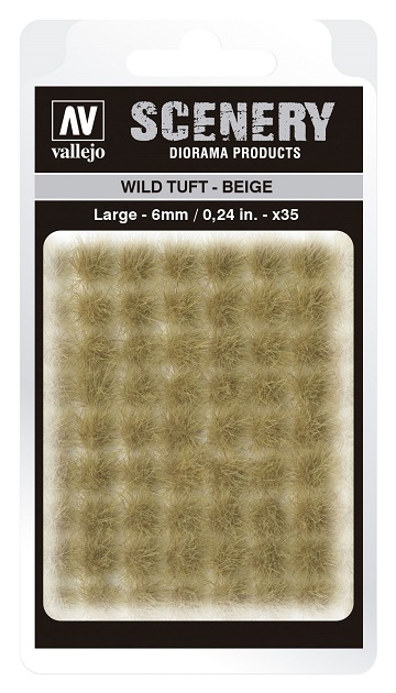 Vallejo Scenery Diorama Products: WILD TUFT- BEIGE (Large 6mm) 