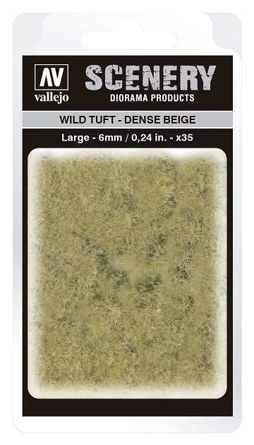 Vallejo Scenery Diorama Products: WILD TUFT- DENSE BEIGE (Large 6mm) 