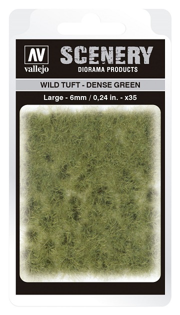 Vallejo Scenery Diorama Products: WILD TUFT- DENSE GREEN (Large 6mm) 